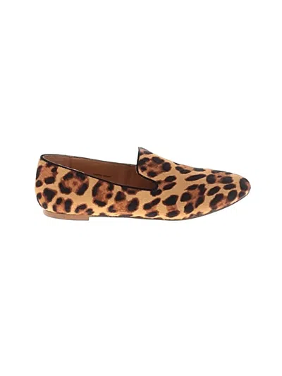 Pre-owned Jcrew Flats In Brown