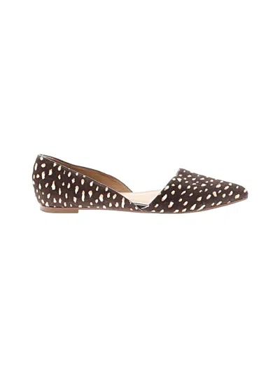 Pre-owned Jcrew Flats In Brown