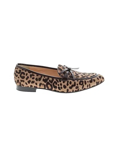 Pre-owned Jcrew Flats In Brown