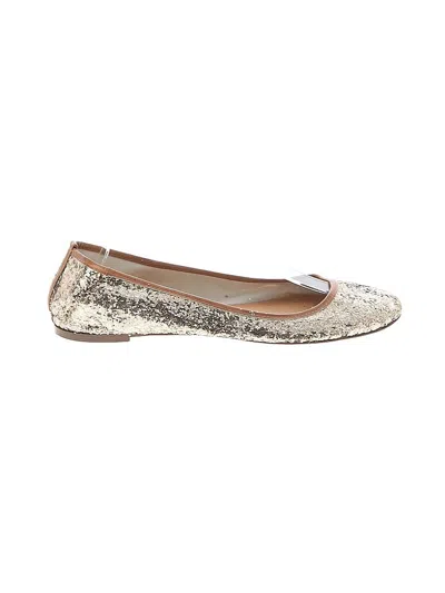 Pre-owned Jcrew Flats In Gold