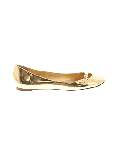 Pre-owned Jcrew Flats In Gold