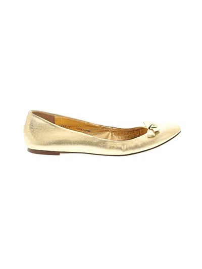 Pre-owned Jcrew Flats In Gold