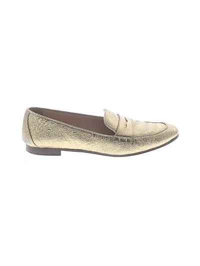 Pre-owned Jcrew Flats In Gold