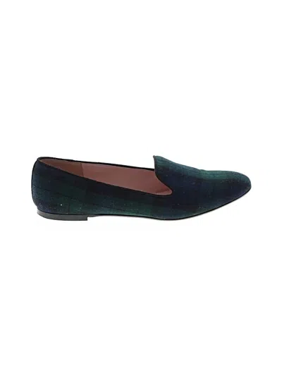 Pre-owned Jcrew Flats In Green