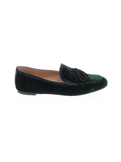 Pre-owned Jcrew Flats In Green
