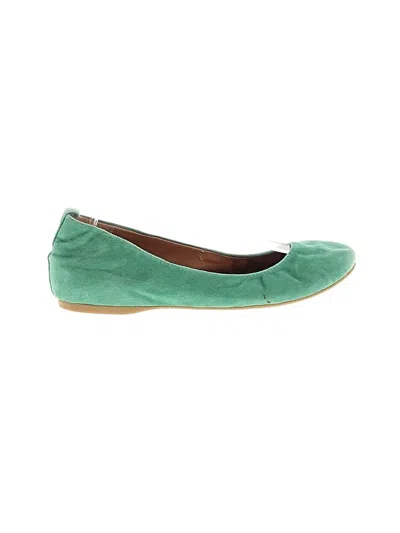 Pre-owned Jcrew Flats In Green