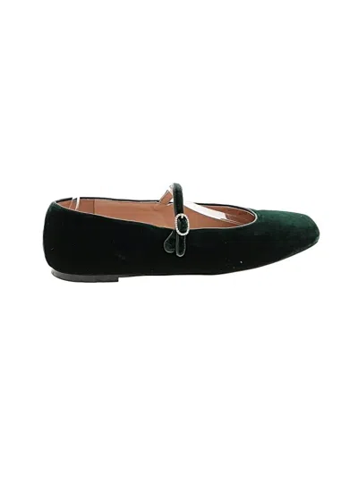 Pre-owned Jcrew Flats In Green