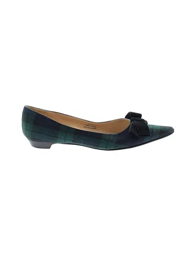 Pre-owned Jcrew Flats In Green