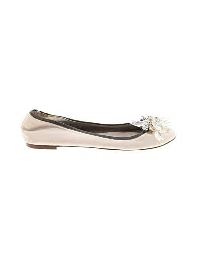 Pre-owned Jcrew Flats In Ivory