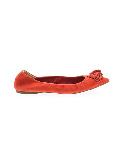 Pre-owned Jcrew Flats In Red