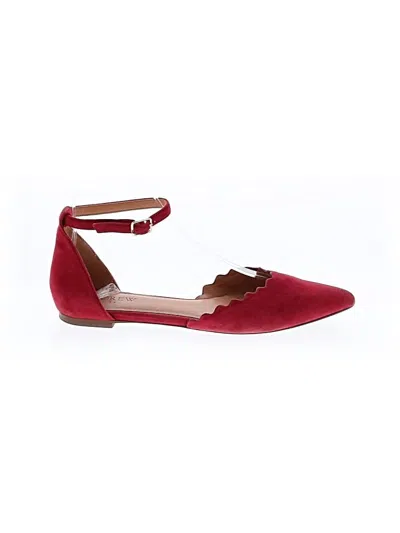 Pre-owned Jcrew Flats In Red