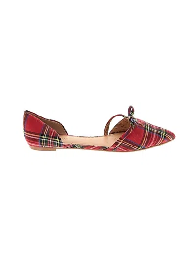 Pre-owned Jcrew Flats In Red