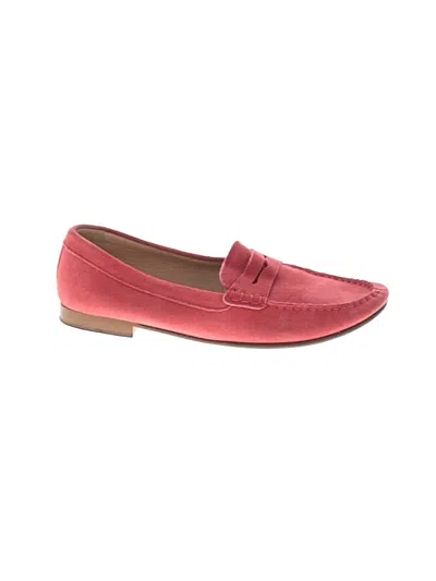 Pre-owned Jcrew Flats In Red