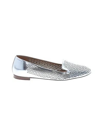 Pre-owned Jcrew Flats In Silver