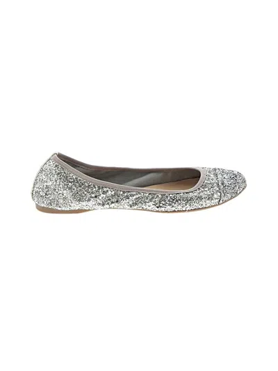 Pre-owned Jcrew Flats In Silver