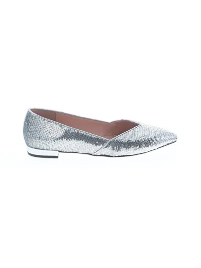 Pre-owned Jcrew Flats In Silver