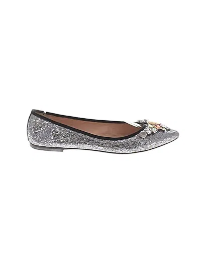 Pre-owned Jcrew Flats In Silver