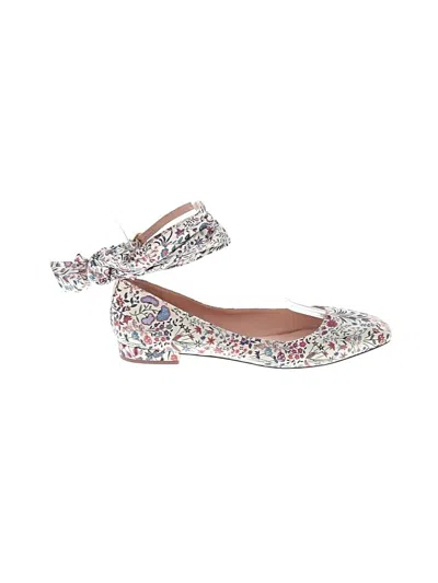 Pre-owned Jcrew Flats In Silver