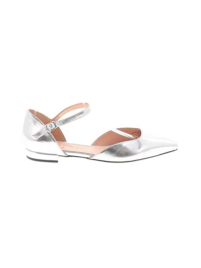 Pre-owned Jcrew Flats In Silver