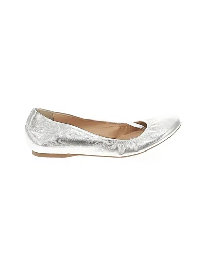 Pre-owned Jcrew Flats In Silver