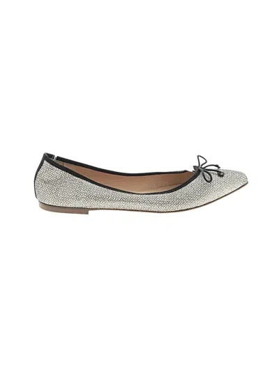 Pre-owned Jcrew Flats In Silver