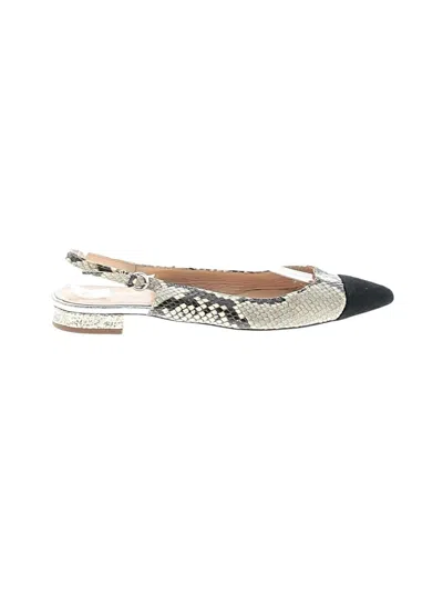 Pre-owned Jcrew Flats In Silver