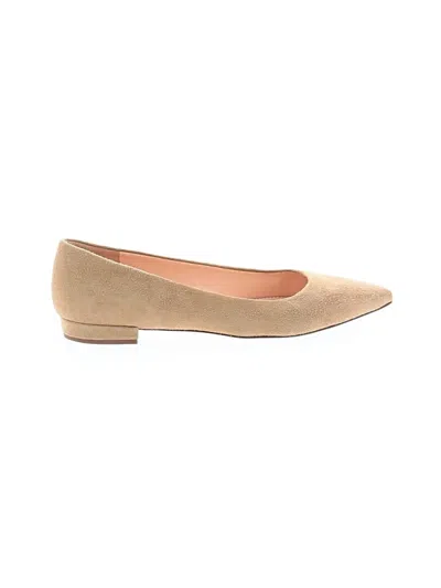Pre-owned Jcrew Flats In Tan