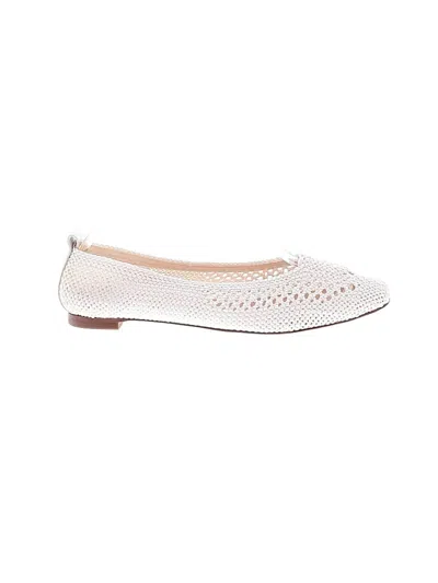 Pre-owned Jcrew Flats In White
