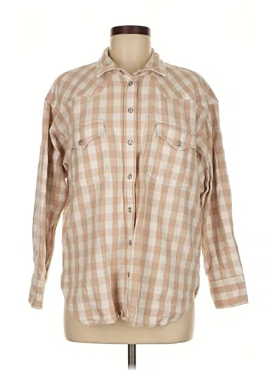 Pre-owned Jcrew Fleece Jacket In Brown