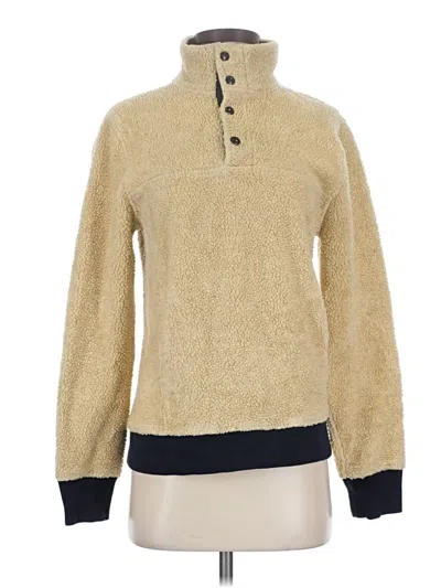 Pre-owned Jcrew Fleece Jacket In Gold