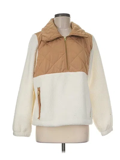 Pre-owned Jcrew Fleece Jacket In Ivory