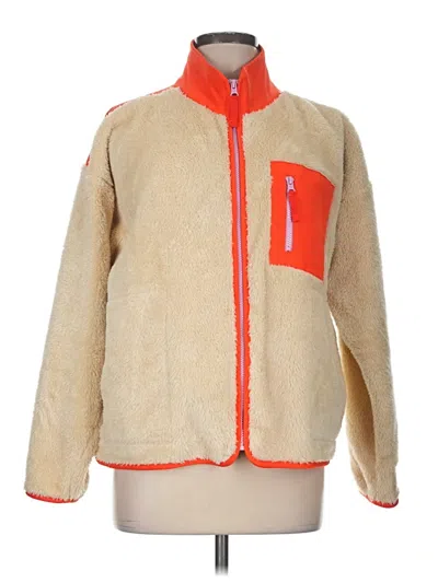 Pre-owned Jcrew Fleece Jacket In Orange