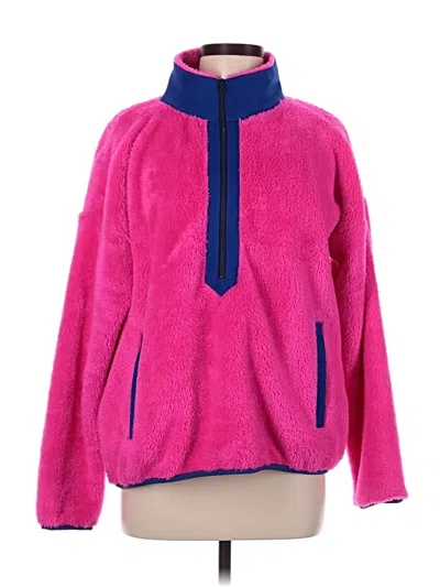 Pre-owned Jcrew Fleece Jacket In Pink