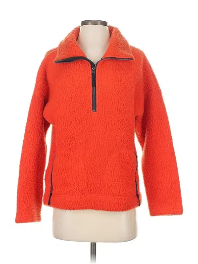Pre-owned Jcrew Fleece Jacket In Red