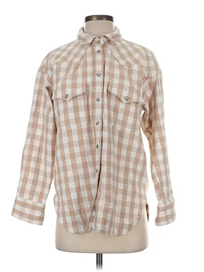 Pre-owned Jcrew Fleece Jacket In Tan