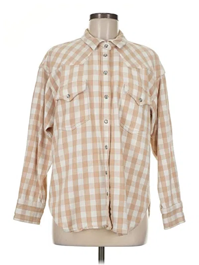 Pre-owned Jcrew Fleece Jacket In Tan