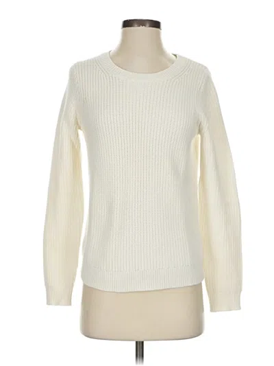 Pre-owned Jcrew Fleece Jacket In White