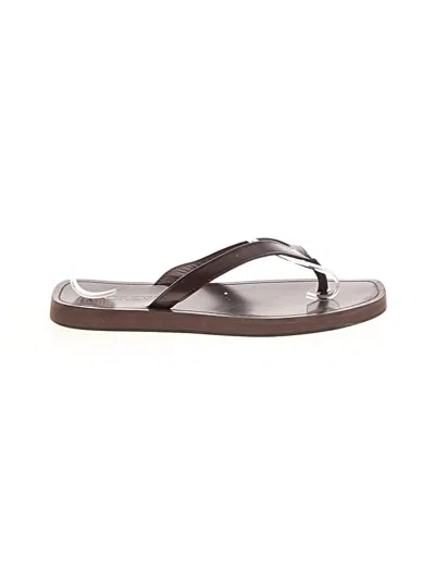 Pre-owned Jcrew Flip Flops In Brown