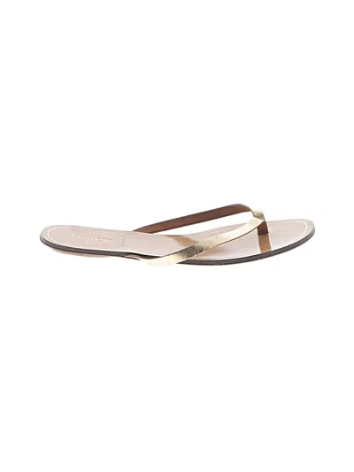 Pre-owned Jcrew Flip Flops In Gold