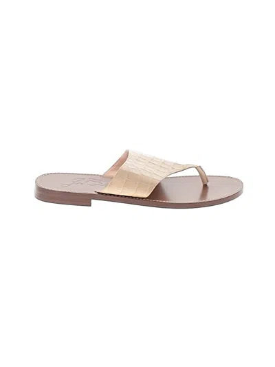 Pre-owned Jcrew Flip Flops In Gold