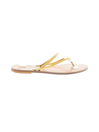 Pre-owned Jcrew Flip Flops In Gold