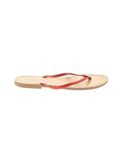 Pre-owned Jcrew Flip Flops In Red