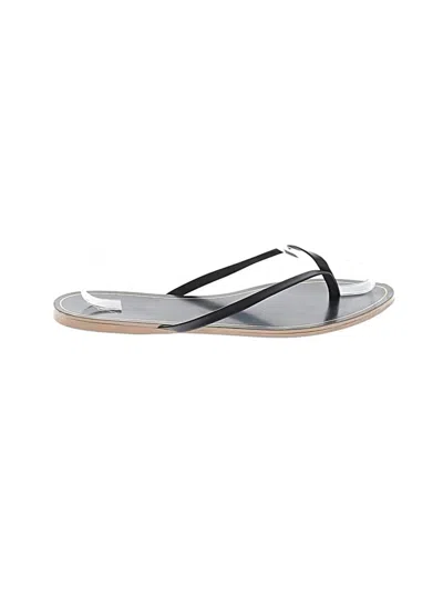 Pre-owned Jcrew Flip Flops In Silver