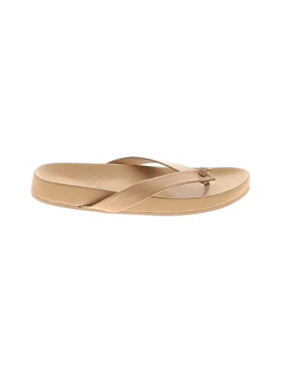 Pre-owned Jcrew Flip Flops In Tan