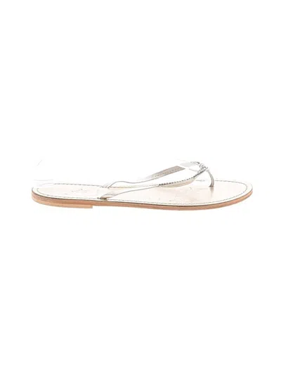 Pre-owned Jcrew Flip Flops In White