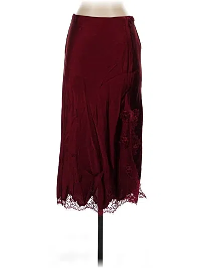 Pre-owned Jcrew Formal Skirt In Burgundy