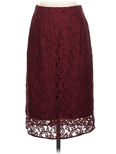 Pre-owned Jcrew Formal Skirt In Burgundy
