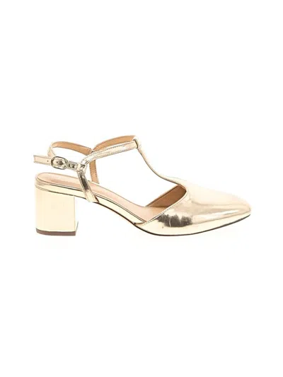 Pre-owned Jcrew Heels In Gold