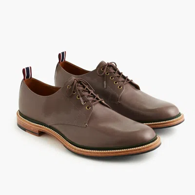 Pre-owned Jcrew J. Crew Oar Stripe Italian Leather Derbys - Dusty Charcoal - J8989 - Size 8.5