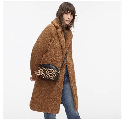 Pre-owned Jcrew J Crew Teddy Sherpa Topcoat In Warm Brandy